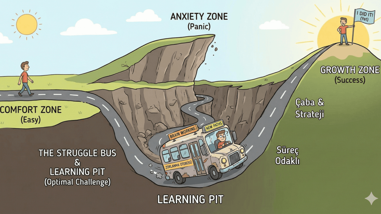 Zorlanma, Yanlış Yolda Olduğumuzun Değil; Öğrendiğimizin İşaretidir.
